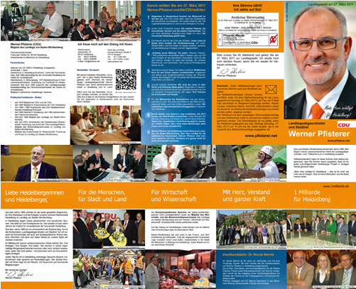 Wahlprospekt von Werner Pfisterer MdL